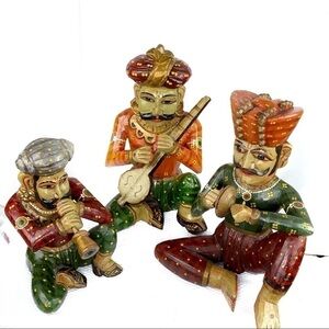 𝅺euc-3 Pc Traditional Indian Handcrafted Musicians